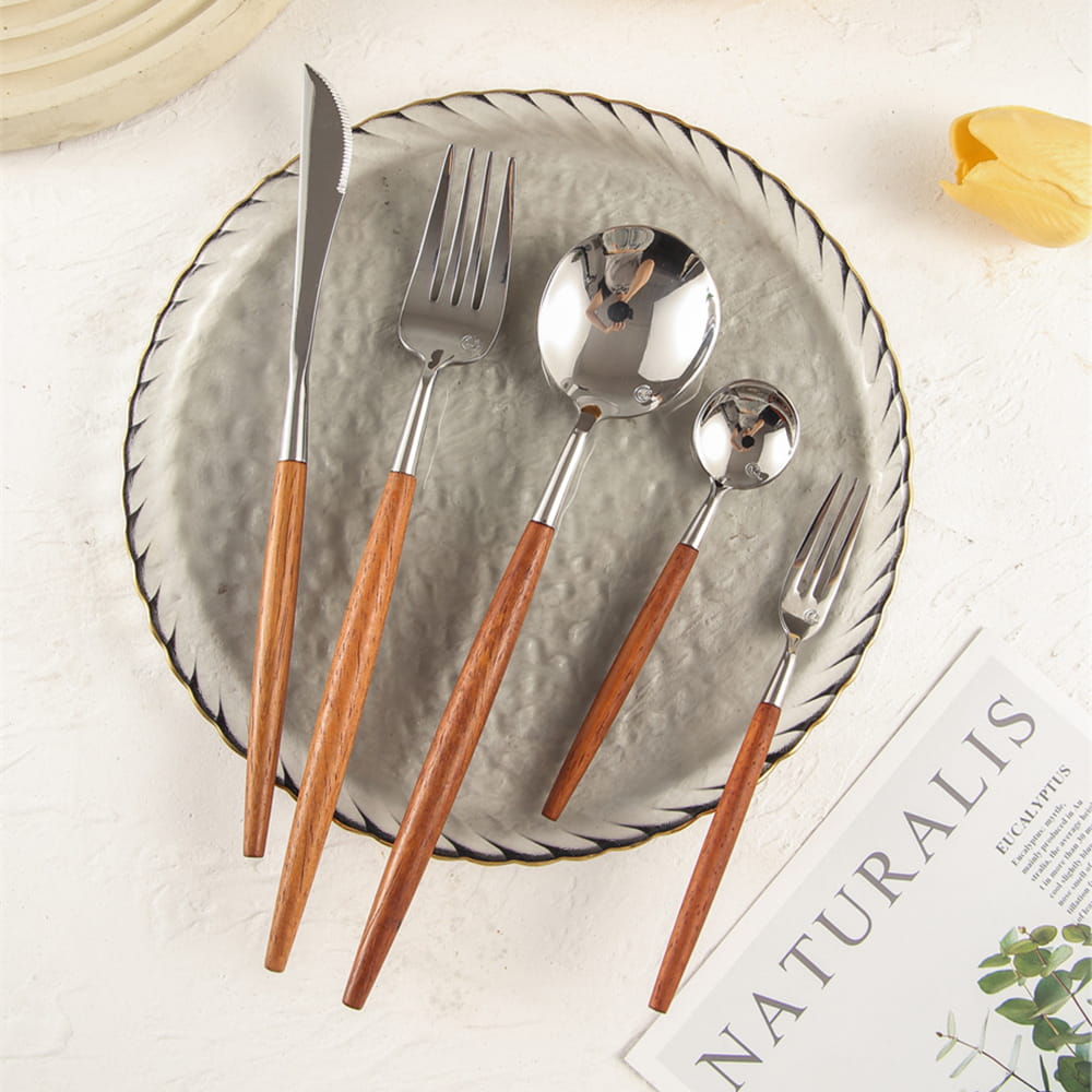 Dalbergia Rosewood Luxury Stainless Steel Cutlery Set