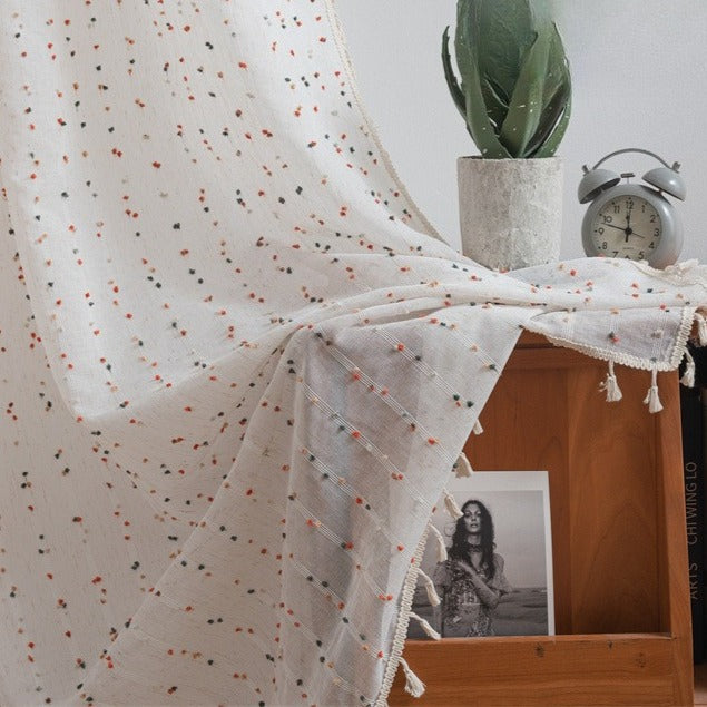 Candy Dot Tassel Curtain