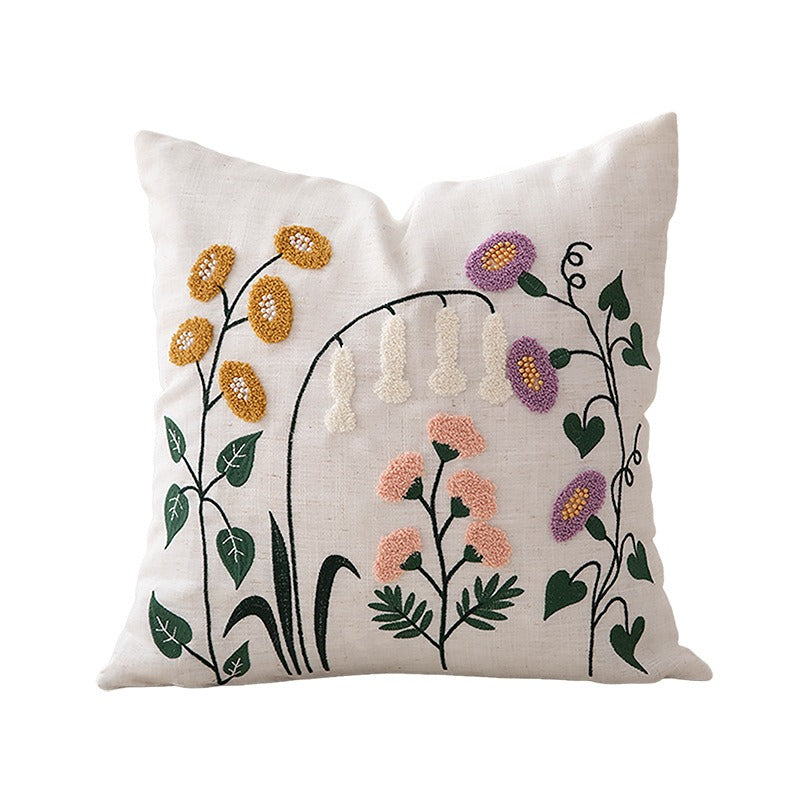 Folk Garden Embroidered Cushion