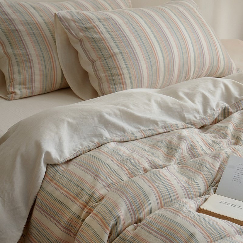 Rainbow Stripe Bedding Set