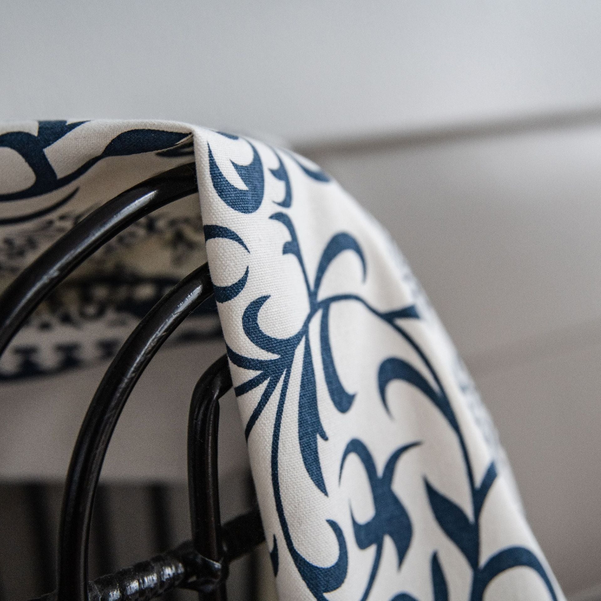 Santorini Blue Stripe Curtain