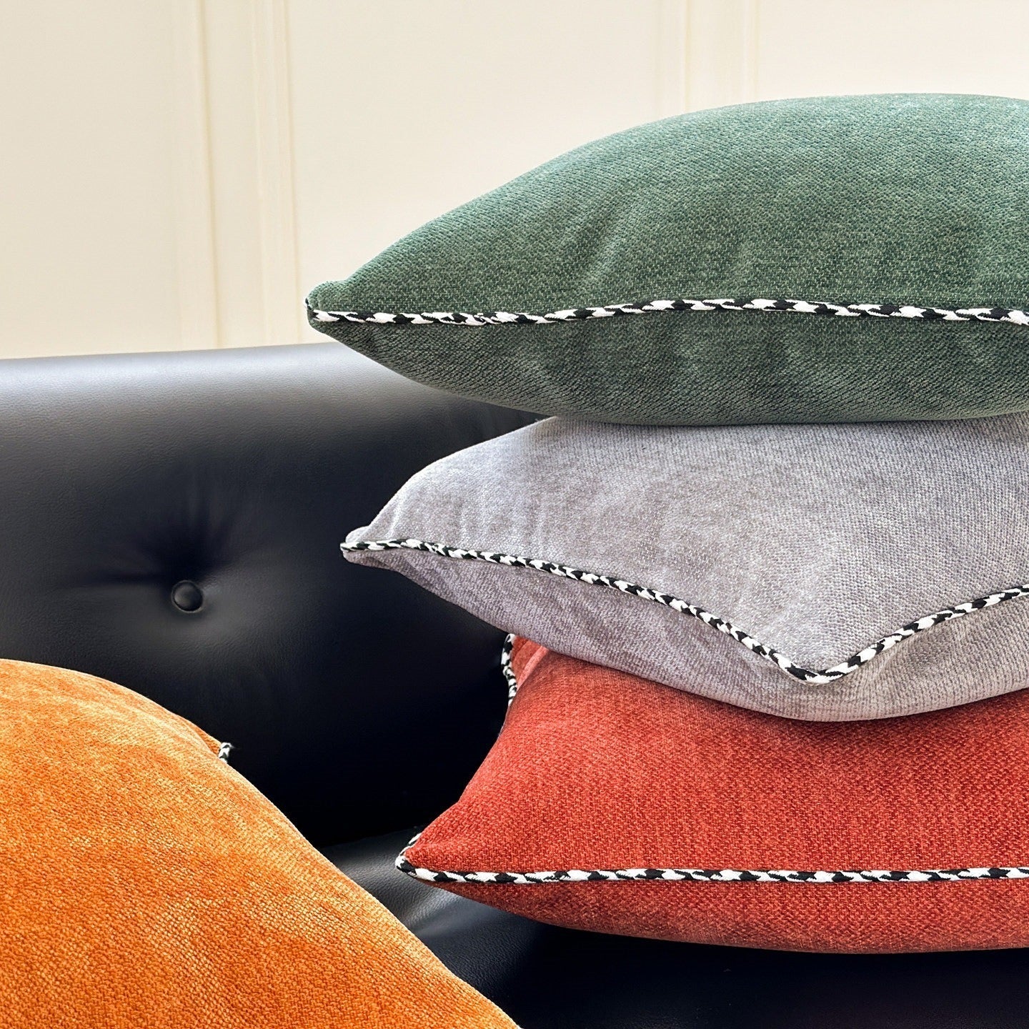 Whipstitch Chenille Cushion
