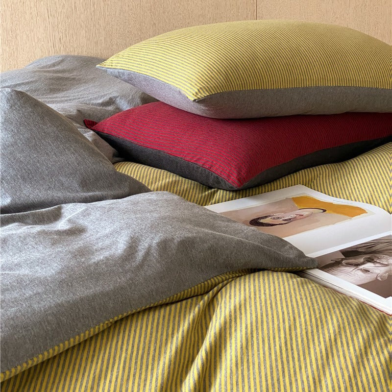 Knit Stripe Bedding Set