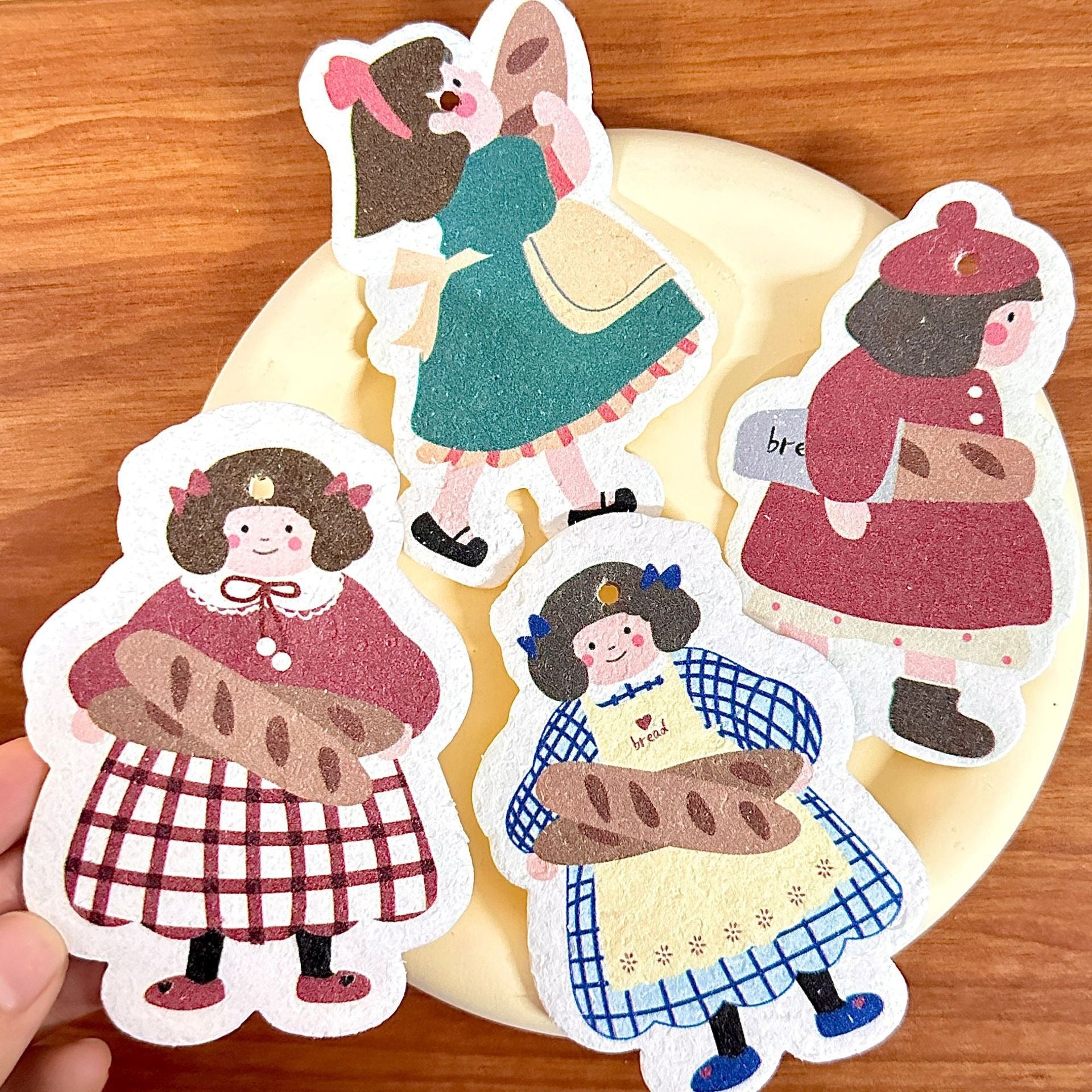 Bread Girl Dish Sponge Set