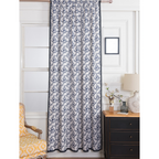 Navy Petal French Lace Curtain