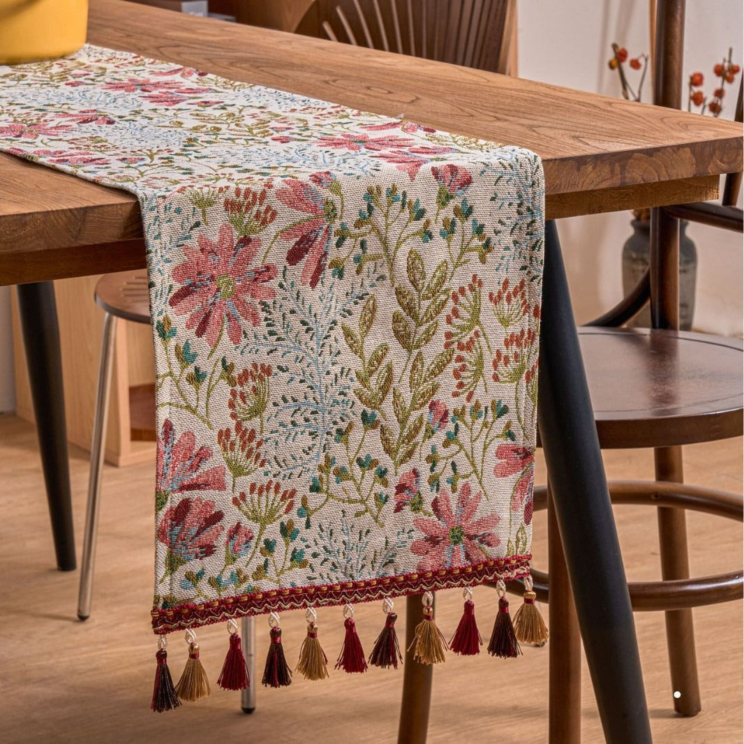 Pink Garden Table Runner