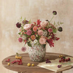 Red Rose Ceramic Vase