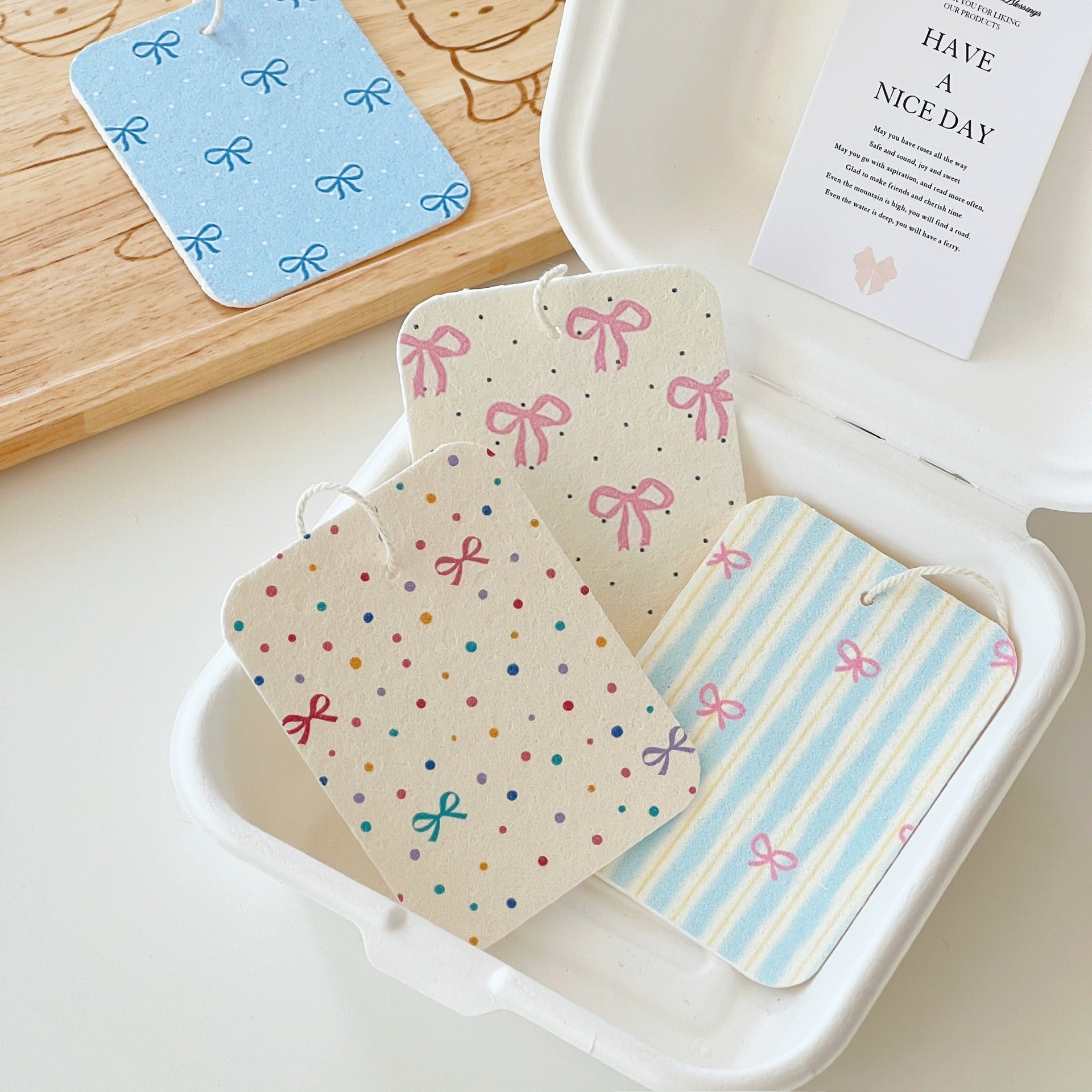 Ribbon Cutie Dish Sponge Set