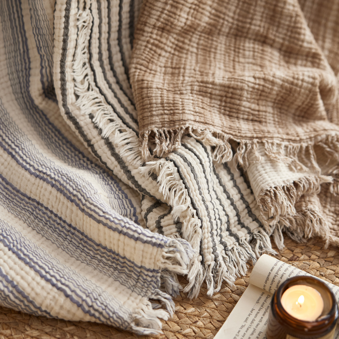 Woven Stripe Throw Blanket