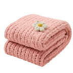Pink Daisy Knit Dream Throw