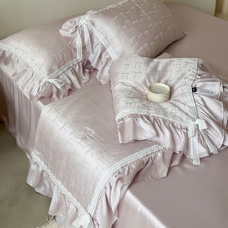 Vivian Bow Jacquard Bedding Set