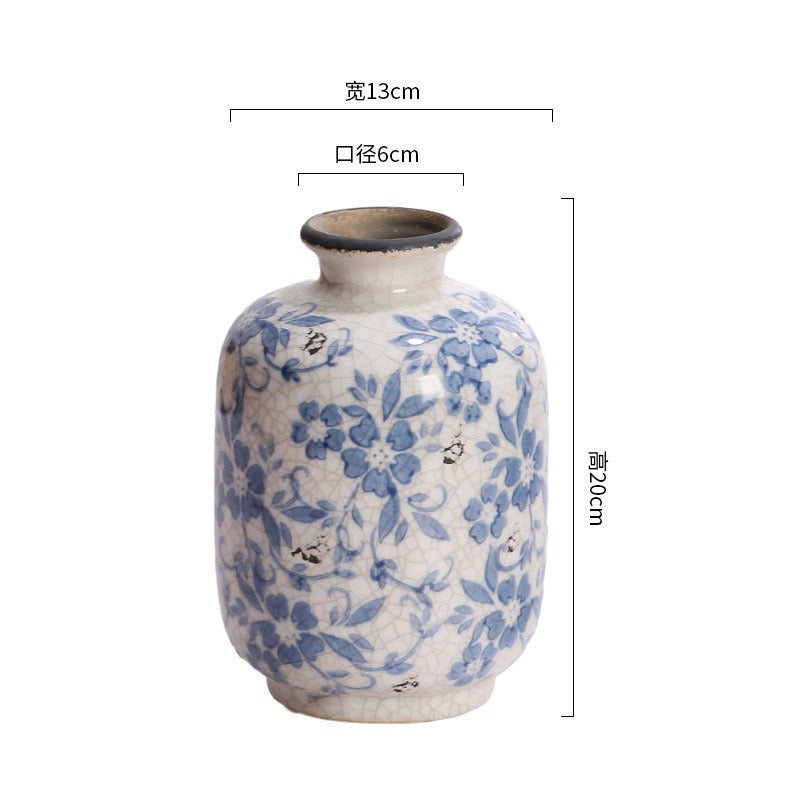 Blue Countryside Ceramic Vase