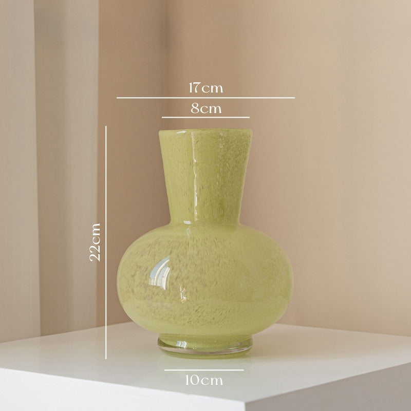 Long Neck Pastel Glass Vase