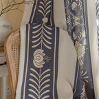 Blue Whirl Floral Curtain