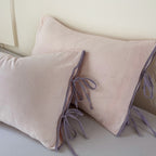 Colour Block Side Tie Pillowcase Set