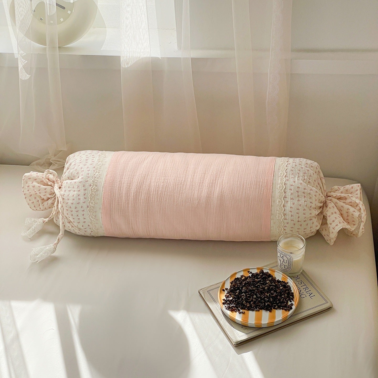 Candy Lace Bolster Pillow