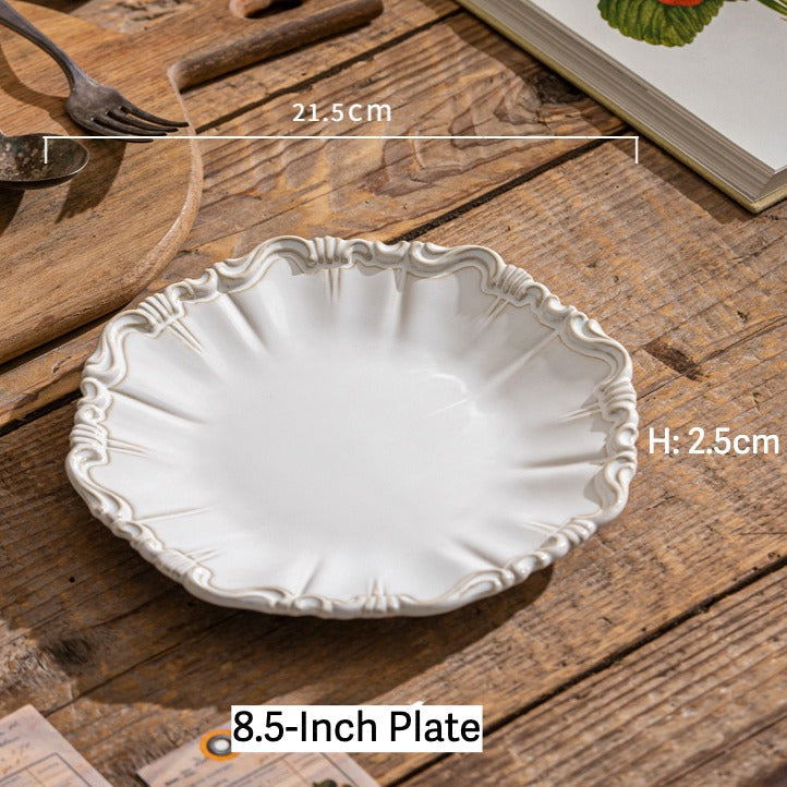 Ivory Scallop Antique Dinnerware