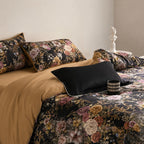 Cyria Midnight Garden Floral Egyptian Cotton Bedding Set