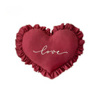 Ruffle Love Heart Cushion