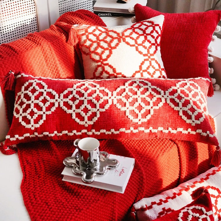 Crimson Knot Cushion Collection
