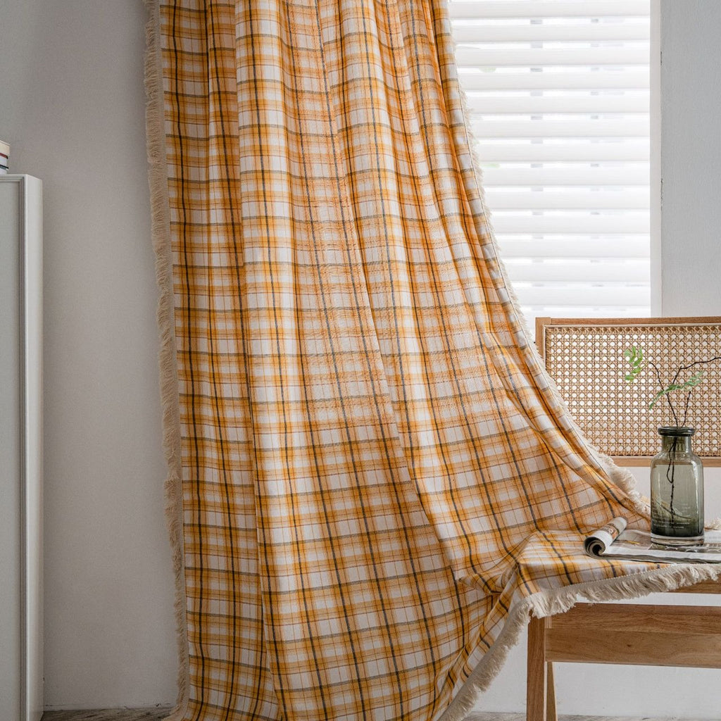 Homestead Chequered Tassel Curtain