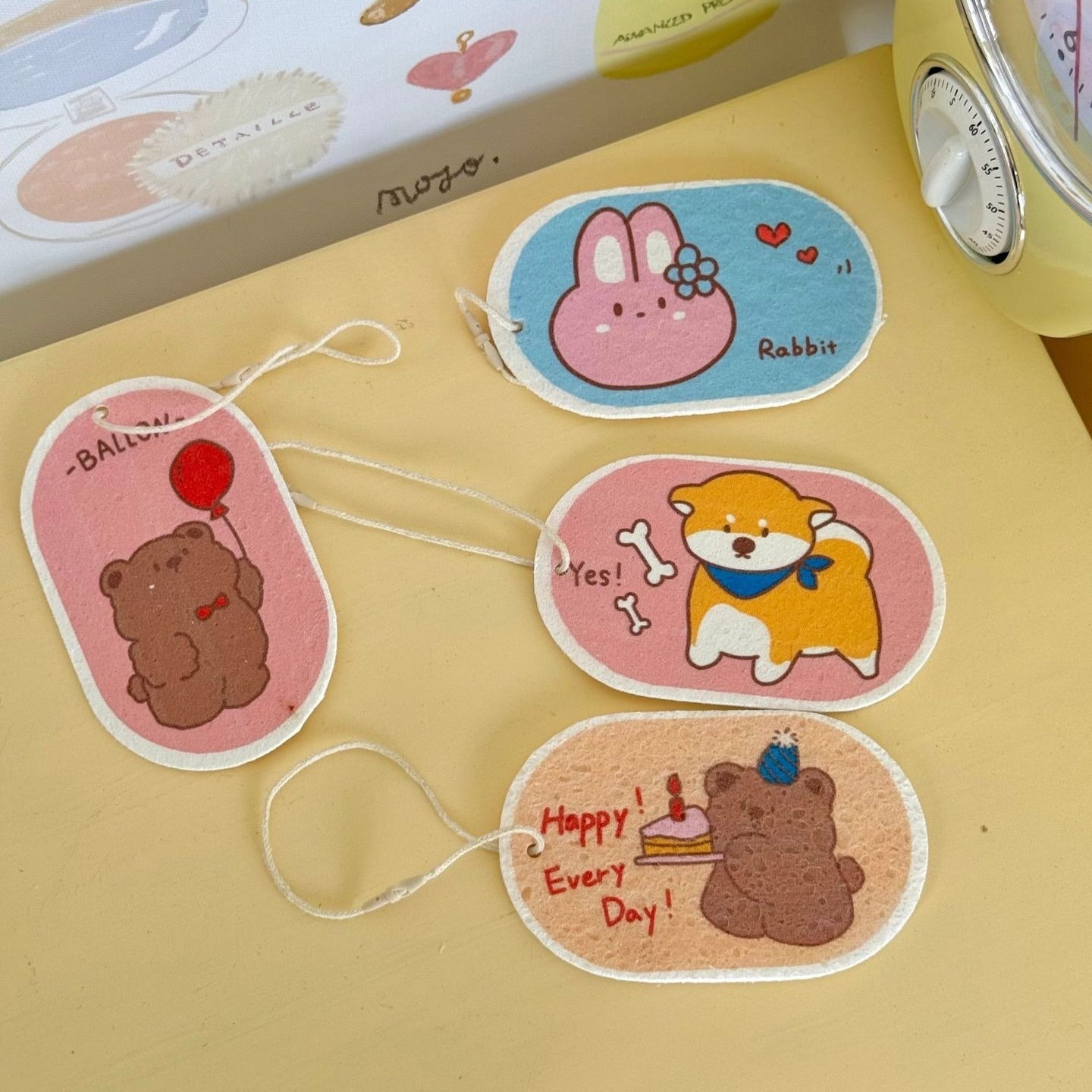 Happy Oval Dish Sponge Set