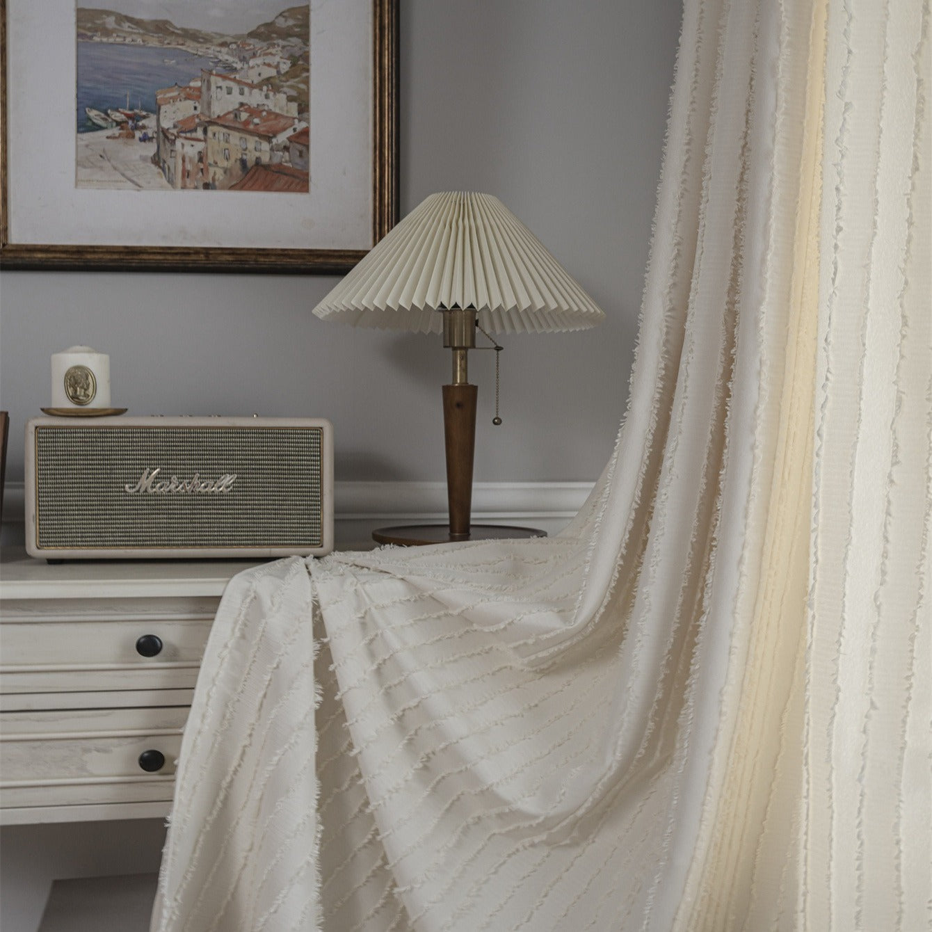 Textured Fringe Curtain