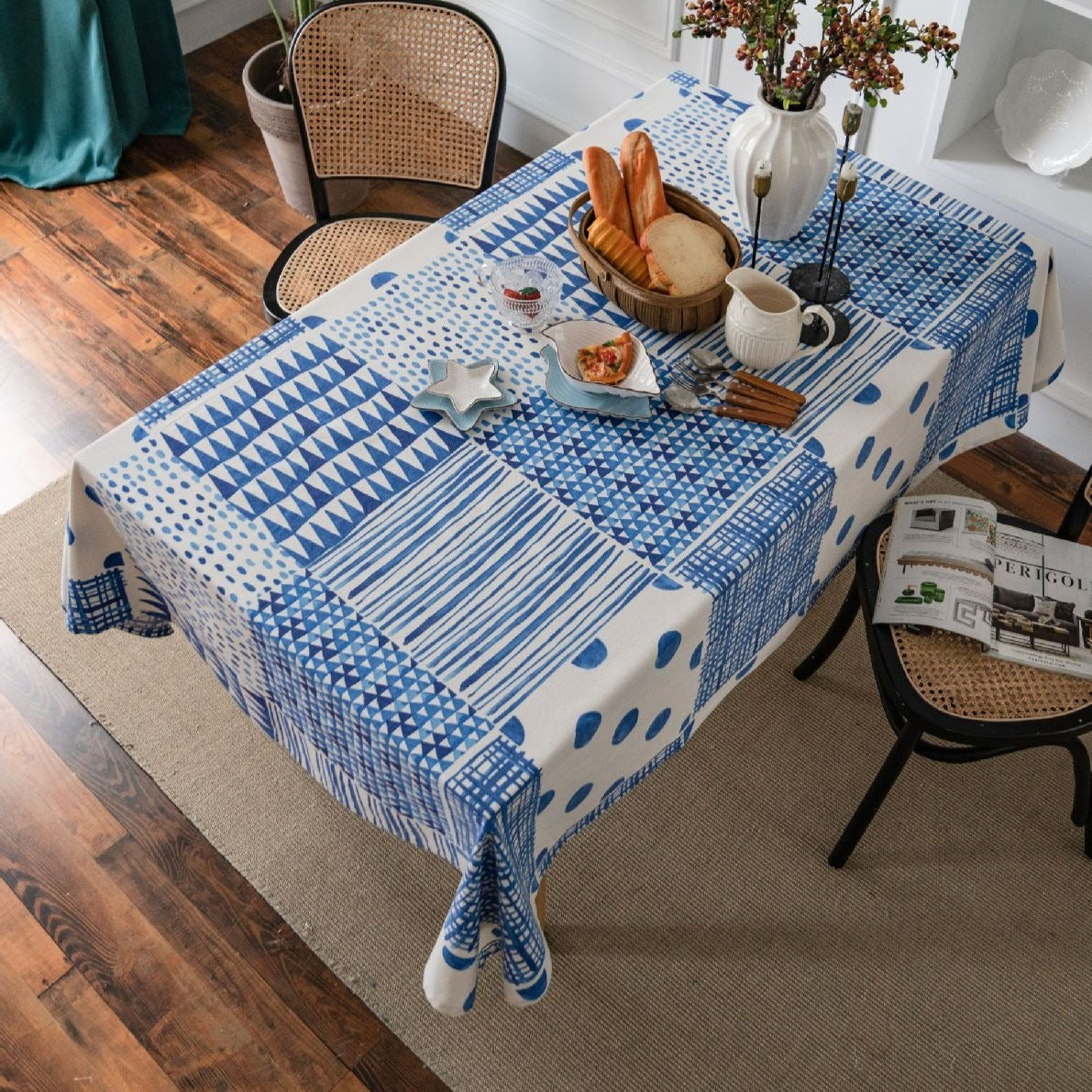 Mediterranean Blue Tablecloth