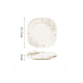 Beauty Rose Embossed Square Plate