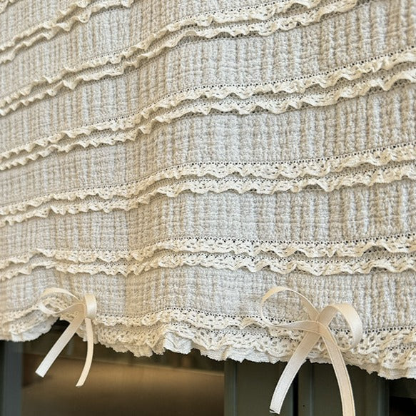 Cream Puff Cabinet Curtain
