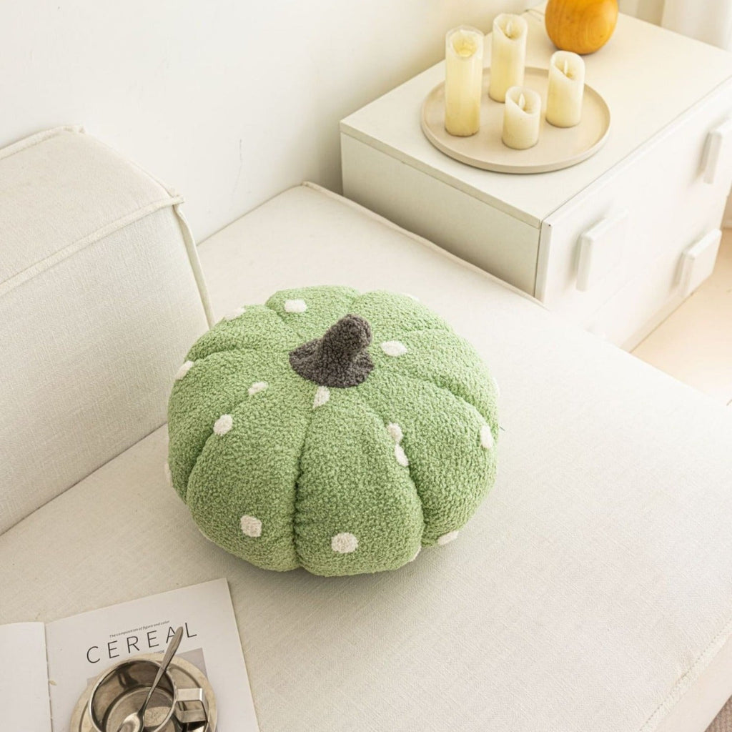 Cottage Pumpkin Dot Pillow