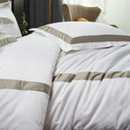 Vera Hotel Border Egyptian Cotton Bedding Set
