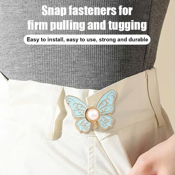 🌸🦋 Removable Butterfly Waist Adjustment Buckle – No‑Tool, Adjustable Fit for Jeans, Skirts & Dresses, Creates Hourglass Shape ✨👗💃