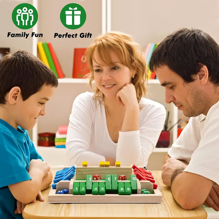 🎅2025 Christmas Hot Sale - SHUT THE BOX-WOODEN DICE BOARD GAME