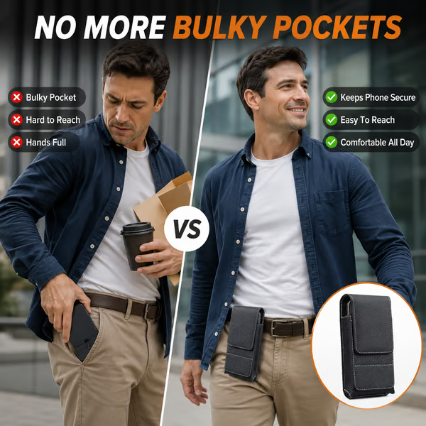 📱 Hands-Free Waist Phone Pouch - Keep Your Phone Safe & Accessible Wherever You Go