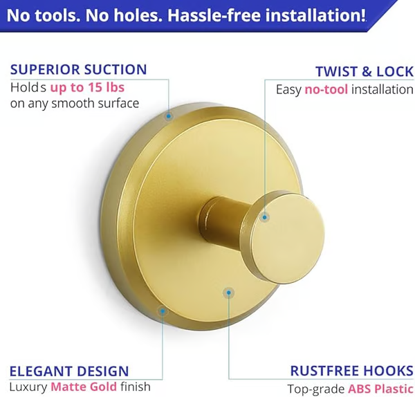 🎅2025 Christmas Hot Sale - Upgraded Suction Cup Hooks