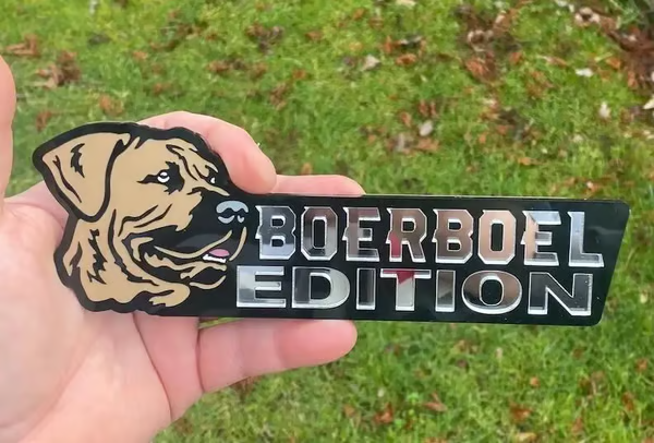🎅2025 Christmas Hot Sale - Dog Car Badge Laser Cutting Car Emblem