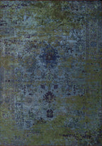 Patina Forest Green - Navy Blue Rug