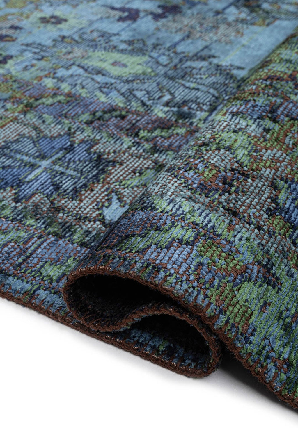Patina Forest Green - Navy Blue Rug