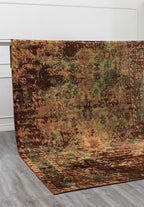 Patina Dark Brown - Mustard  Rug
