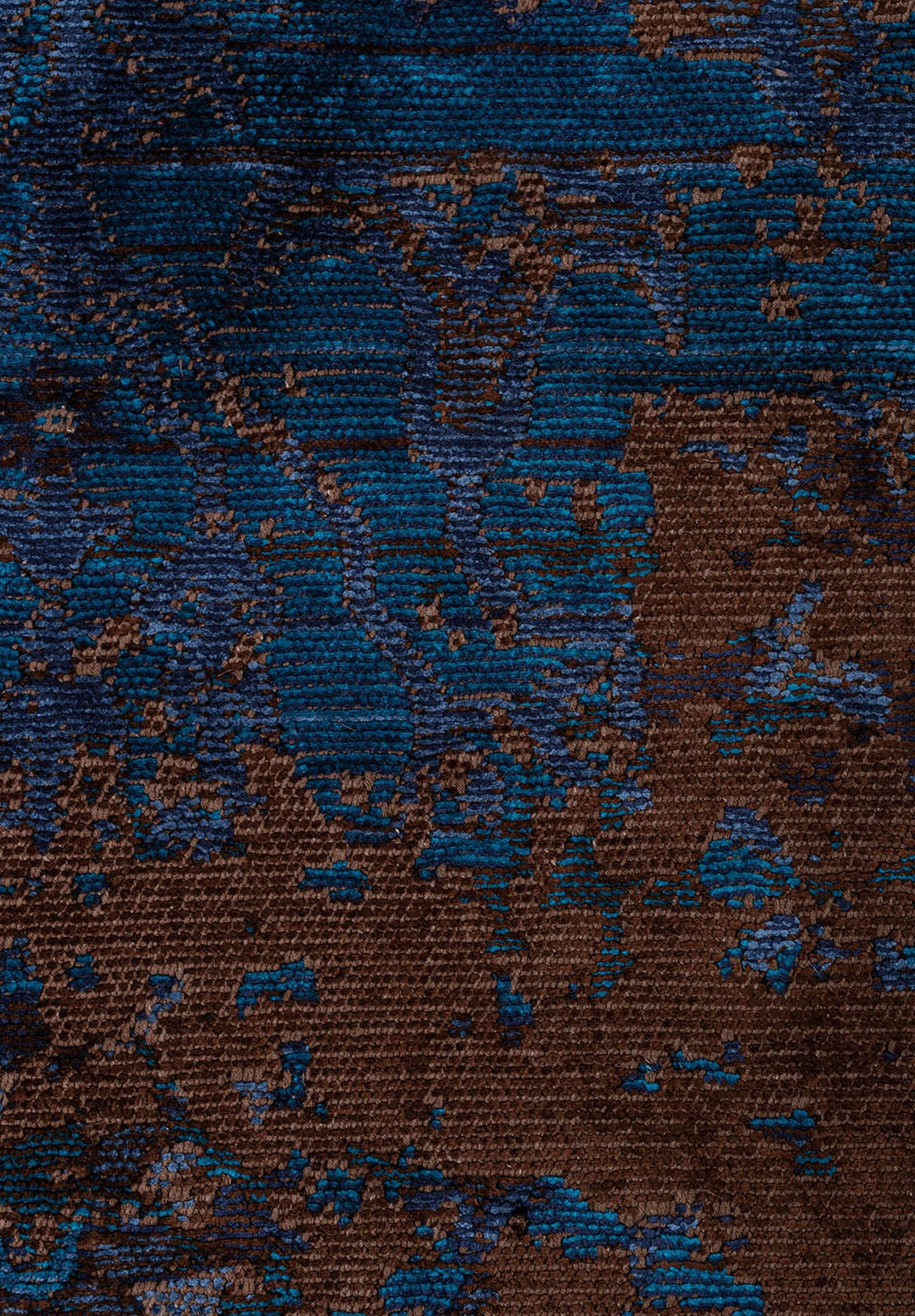 Patina Dark Navy - Dark Brown Rug