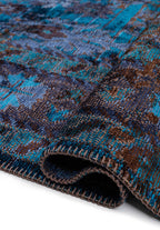 Patina Dark Navy - Dark Brown Rug