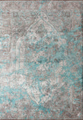 Emperor Turquoise - Grey Rug