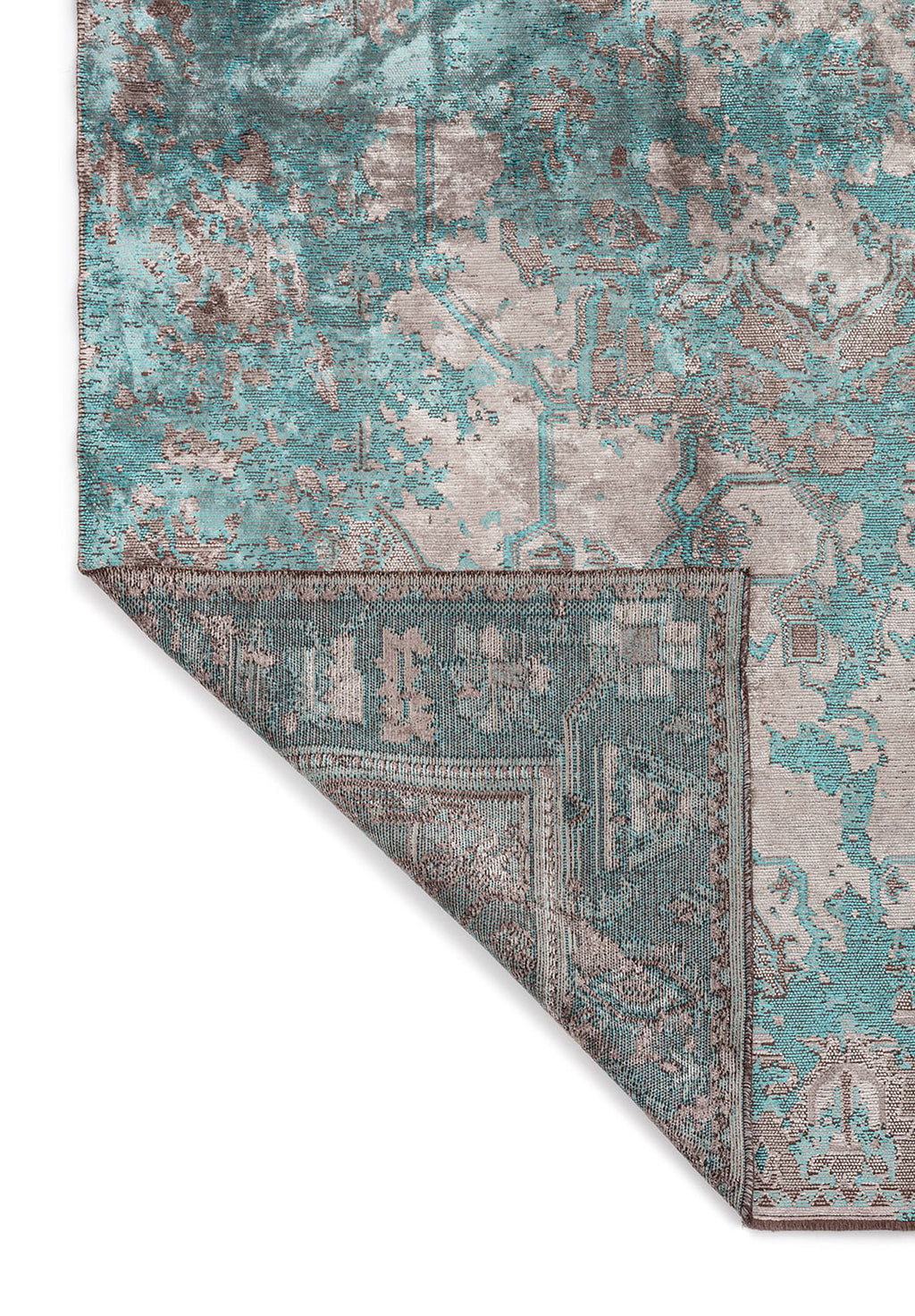 Emperor Turquoise - Grey Rug