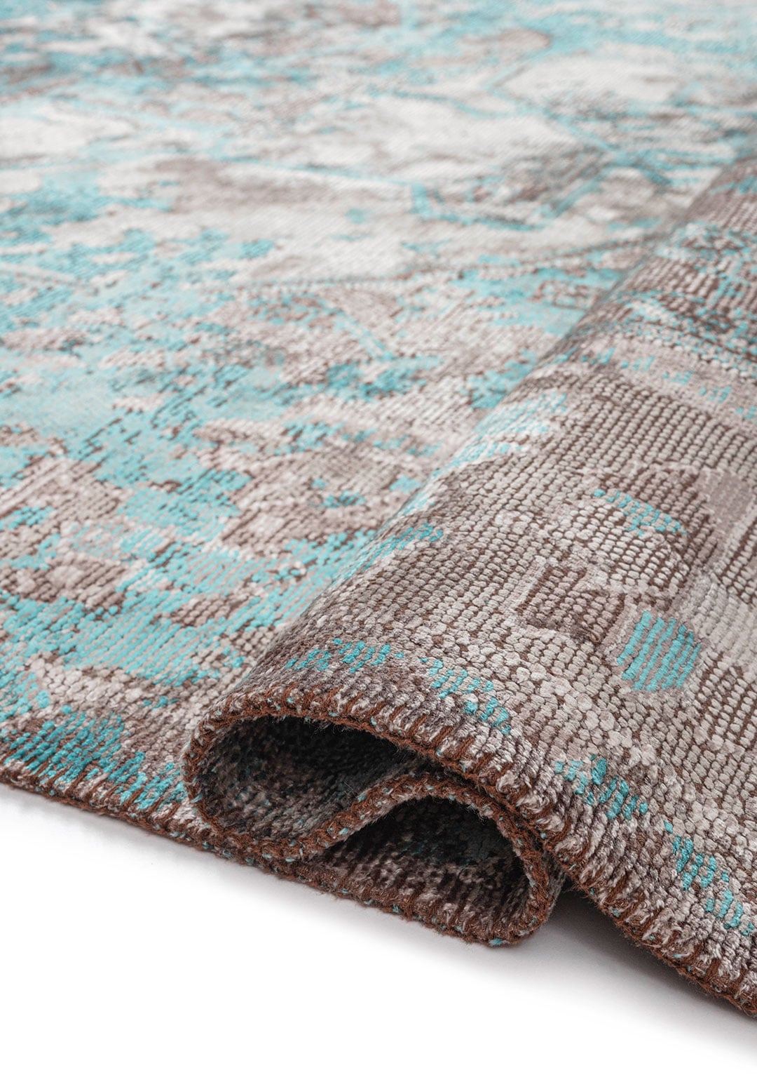 Emperor Turquoise - Grey Rug