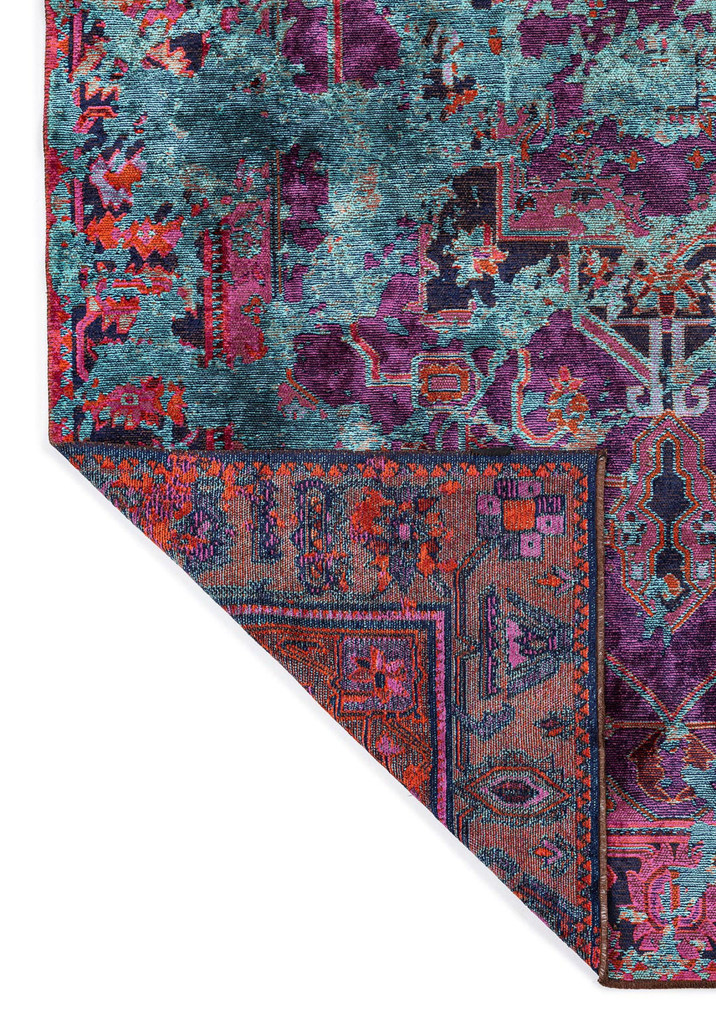 Emperor Turquoise - Purple Rug