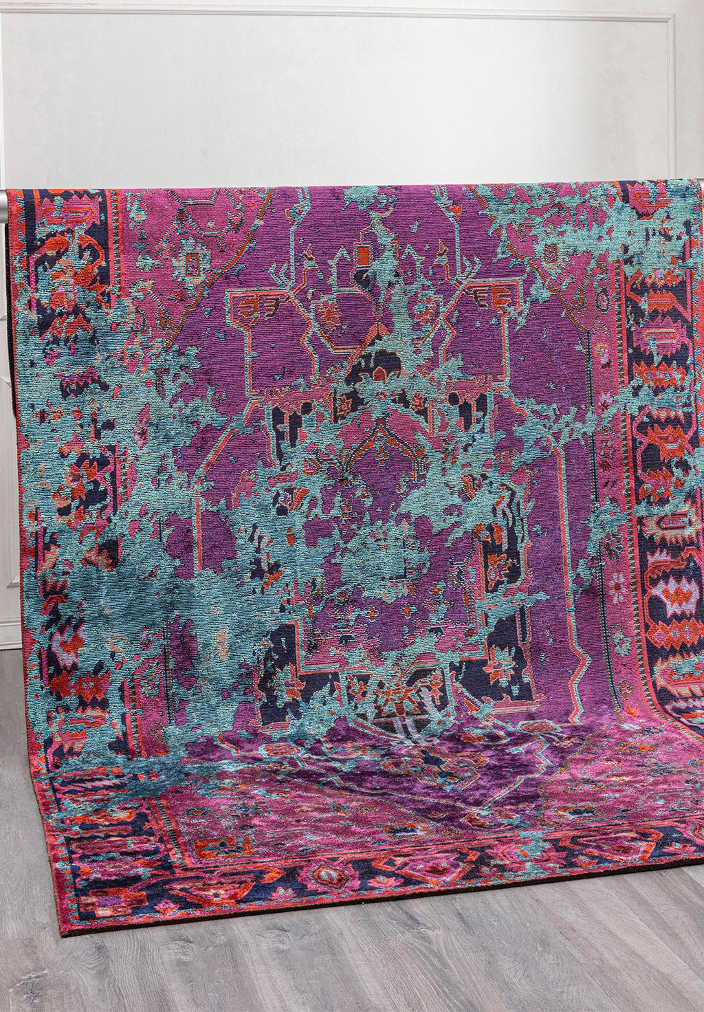 Emperor Turquoise - Purple Rug