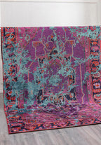 Emperor Turquoise - Purple Rug