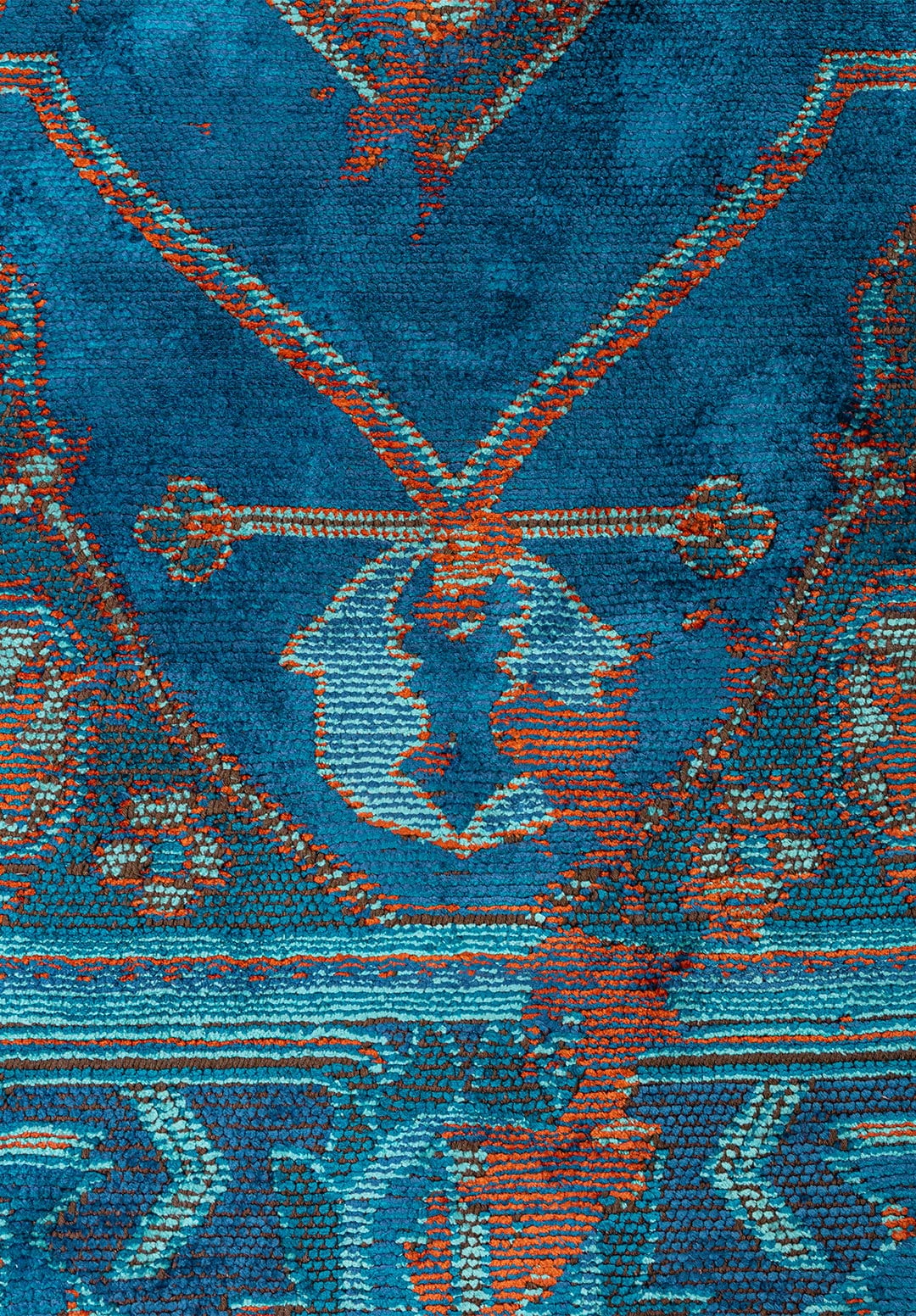 Emperor Rust - Turquoise Rug