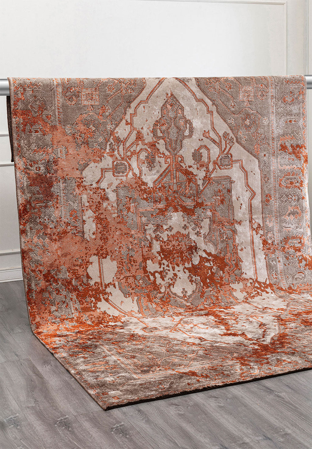 Emperor Rust - Grey Rug